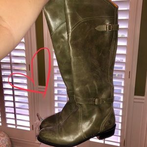 Frye “Dorado” riding boots, size 7, olive green